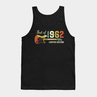 60th birthday gifts for men women Guitar Lover Born in 1962 Tank Top